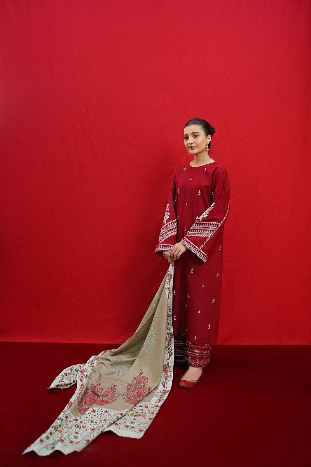 DHANAK 3PC EMBROIDERED