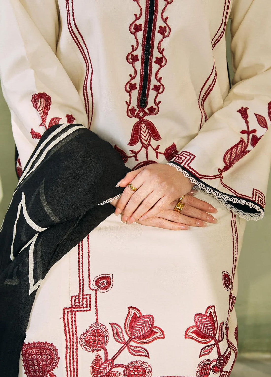 DHANAK 3PC EMBROIDERED