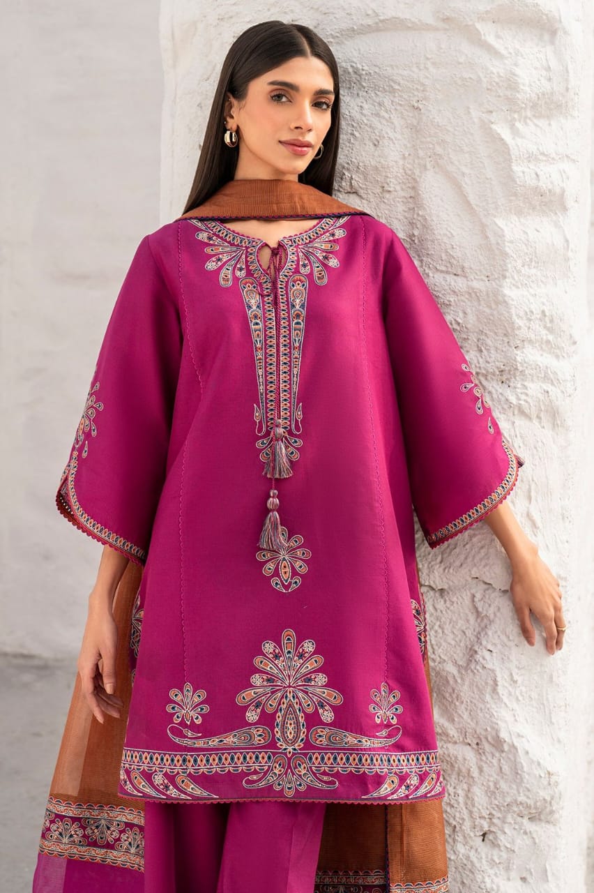 DHANAK 3PC EMBROIDERED