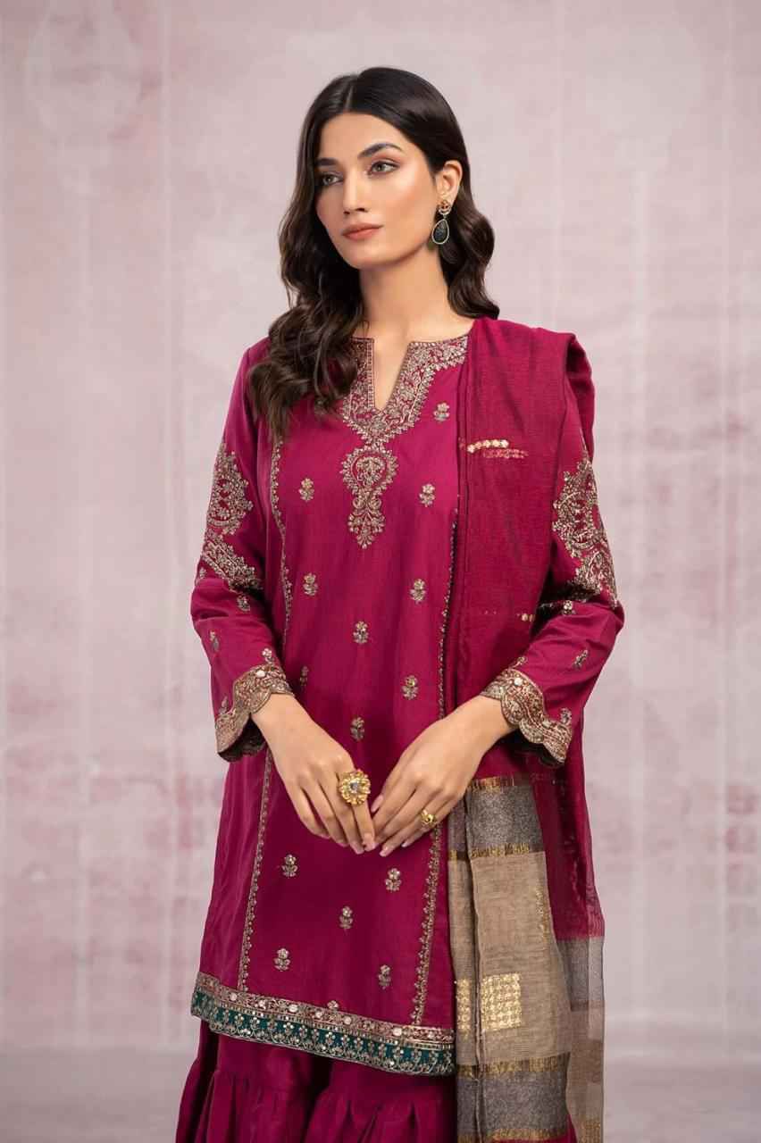 DHANAK 3PC EMBROIDERED