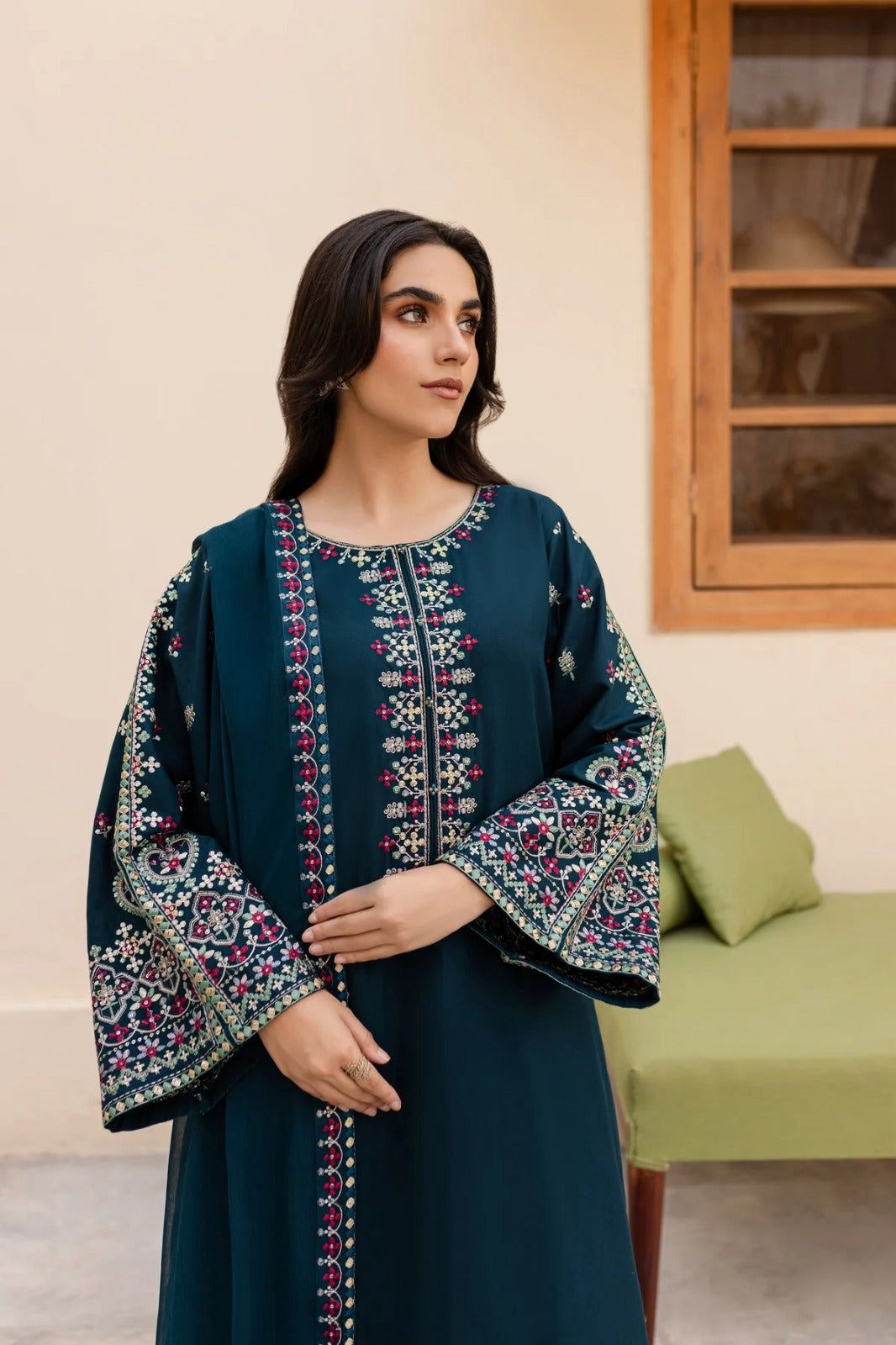 DHANAK 3PC EMBROIDERED